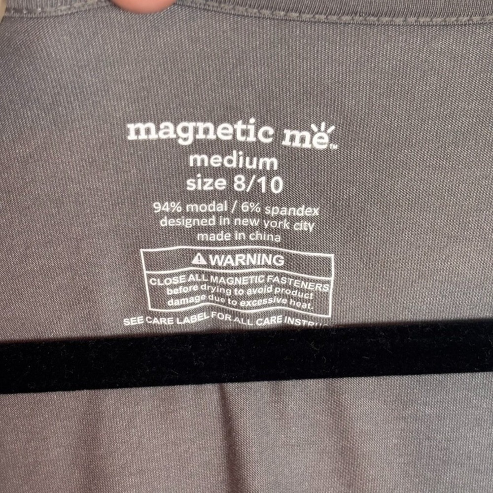 Magnetic Me Womens Grey Stretch Short Sleeve Nursing Tee size MED 8/10 Comfort - Picture 3 of 8